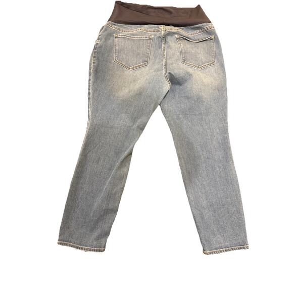 Old Navy Women's Maternity Jeans Skinny Full Panel Blue Med Wash Size 20 Short - Picture 11 of 14